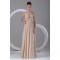 Sheath/Column Sleeveless Chiffon Handmade Flowers Bridesmaid Dresses 02010186