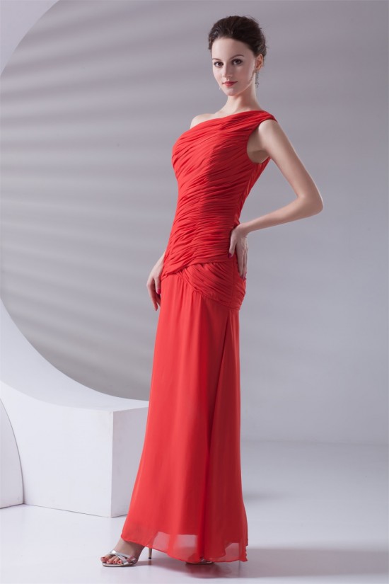 Ankle-Length Sheath/Column One-Shoulder Long Red Bridesmaid Dresses 02010188 Ankle-Length Sheath/Column One-Shoulder Long Red Bridesmaid Dresses 02010188