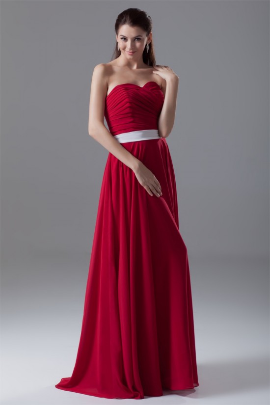 A-Line Sleeveless Floor-Length Chiffon Best Long Red Bridesmaid Dresses 02010189 A-Line Sleeveless Floor-Length Chiffon Best Long Red Bridesmaid Dresses 02010189