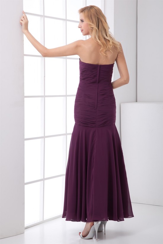 Sleeveless Ruched Ankle-Length Chiffon Best Bridesmaid Dresses 02010193 Sleeveless Ruched Ankle-Length Chiffon Best Bridesmaid Dresses 02010193