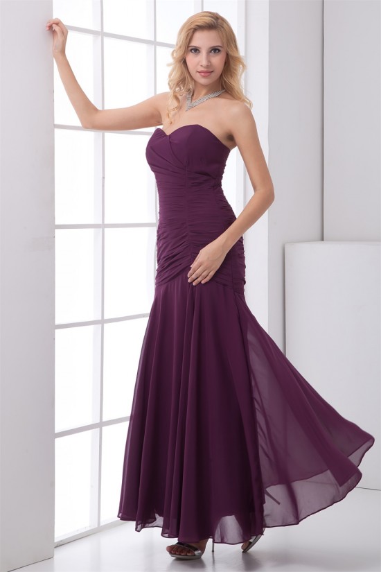 Sleeveless Ruched Ankle-Length Chiffon Best Bridesmaid Dresses 02010193 Sleeveless Ruched Ankle-Length Chiffon Best Bridesmaid Dresses 02010193