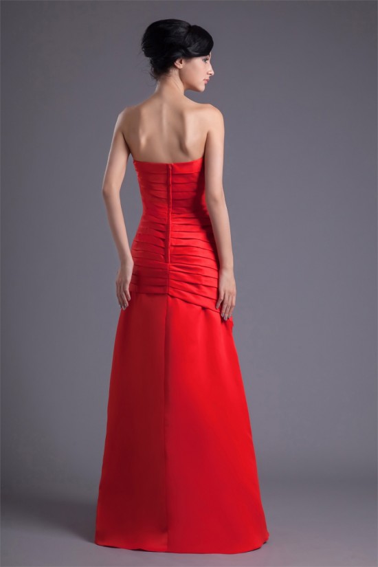 Sleeveless Satin Soft Sweetheart Floor-Length Long Red Bridesmaid Dresses 02010195 Sleeveless Satin Soft Sweetheart Floor-Length Long Red Bridesmaid Dresses 02010195