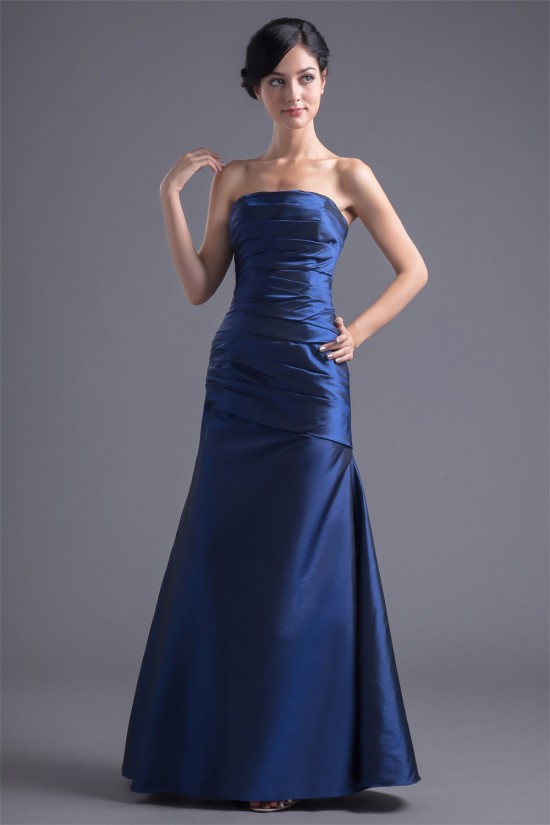 Sleeveless Strapless Taffeta Floor-Length Long Bridesmaid Dresses 02010199 Sleeveless Strapless Taffeta Floor-Length Long Bridesmaid Dresses 02010199