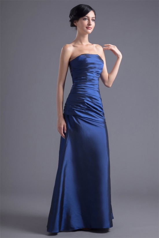 Sleeveless Strapless Taffeta Floor-Length Long Bridesmaid Dresses 02010199 Sleeveless Strapless Taffeta Floor-Length Long Bridesmaid Dresses 02010199