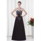 Sleeveless V-Neck Trimmed A-Line Satin Floor-Length Bridesmaid Dresses 02010202 Sleeveless V-Neck Trimmed A-Line Satin Floor-Length Bridesmaid Dresses 02010202