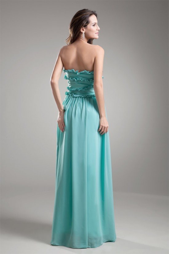 Strapless Floor-Length Chiffon Long Bridesmaid Dresses 02010206 Strapless Floor-Length Chiffon Long Bridesmaid Dresses 02010206
