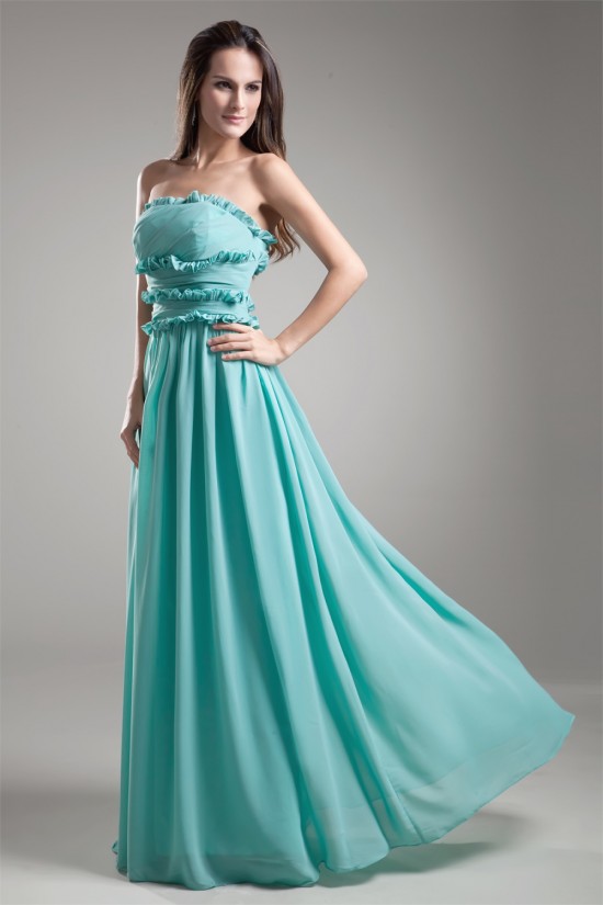 Strapless Floor-Length Chiffon Long Bridesmaid Dresses 02010206 Strapless Floor-Length Chiffon Long Bridesmaid Dresses 02010206