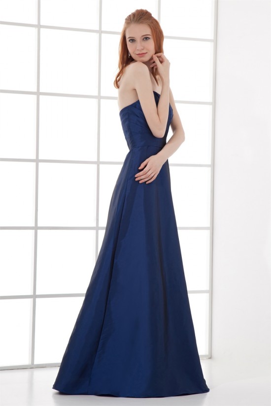 A-Line Sweetheart Pleats Taffeta Floor-Length Sleeveless Long Blue Bridesmaid Dresses 02010210 A-Line Sweetheart Pleats Taffeta Floor-Length Sleeveless Long Blue Bridesmaid Dresses 02010210