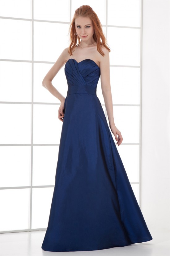 A-Line Sweetheart Pleats Taffeta Floor-Length Sleeveless Long Blue Bridesmaid Dresses 02010210 A-Line Sweetheart Pleats Taffeta Floor-Length Sleeveless Long Blue Bridesmaid Dresses 02010210