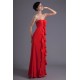 Wholesale Chiffon Cascading Ruffles Long Red Bridesmaid Dresses 02010214
