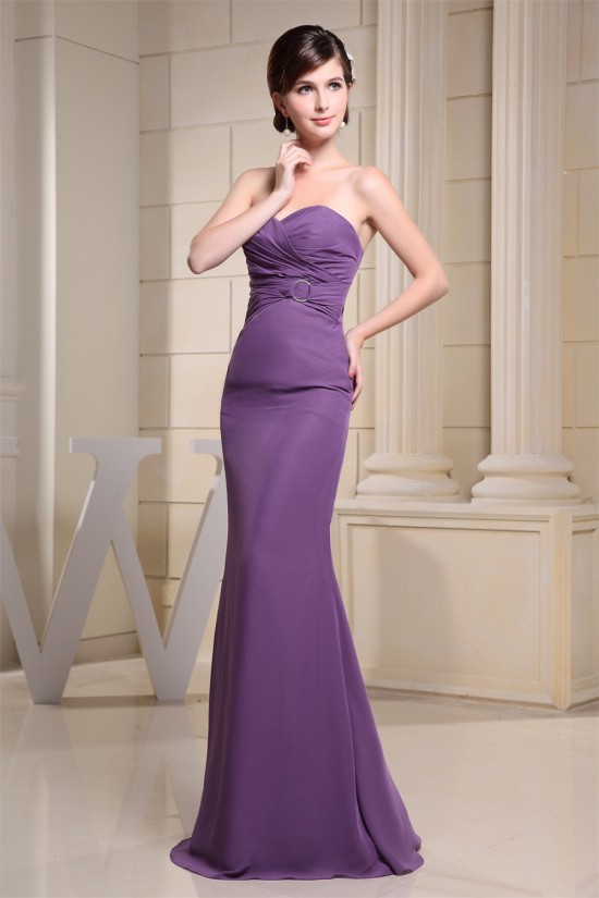 Sheath/Column Sleeveless Criss Cross Chiffon Long Bridesmaid Dresses 02010215 Sheath/Column Sleeveless Criss Cross Chiffon Long Bridesmaid Dresses 02010215
