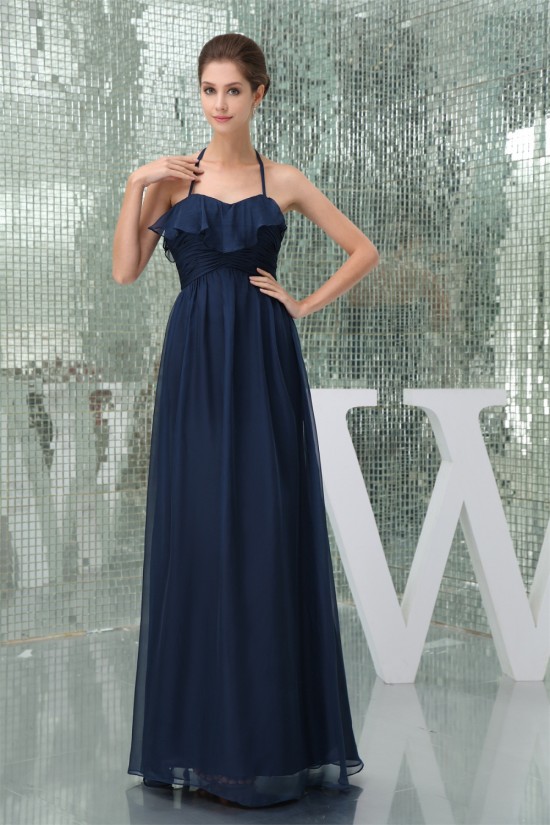 A-Line Halter Sleeveless Chiffon Long Bridesmaid Dresses 02010219 A-Line Halter Sleeveless Chiffon Long Bridesmaid Dresses 02010219