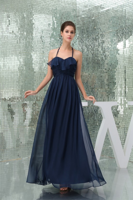 A-Line Halter Sleeveless Chiffon Long Bridesmaid Dresses 02010219 A-Line Halter Sleeveless Chiffon Long Bridesmaid Dresses 02010219