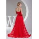 A-Line Sweetheart Beaded Long Red Chiffon Bridesmaid Dresses 02010220