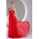 A-Line Sweetheart Beaded Long Red Chiffon Bridesmaid Dresses 02010220