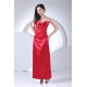 Sleeveless Sheath/Column Ankle-Length Satin Red Bridesmaid Dresses 02010227 Sleeveless Sheath/Column Ankle-Length Satin Red Bridesmaid Dresses 02010227