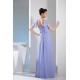 A-Line Square Pleats Cap Sleeve Long Bridesmaid Dresses 02010229