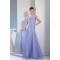 A-Line Square Pleats Cap Sleeve Long Bridesmaid Dresses 02010229