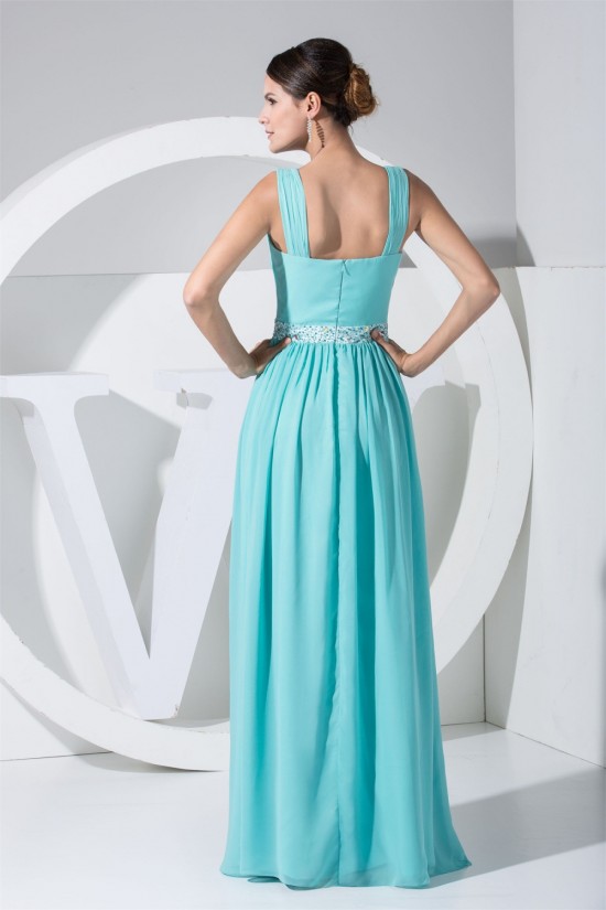A-Line Square Chiffon Beaded Long Bridesmaid Dresses 02010234 A-Line Square Chiffon Beaded Long Bridesmaid Dresses 02010234
