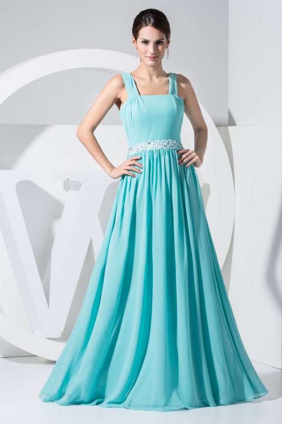 A-Line Square Chiffon Beaded Long Bridesmaid Dresses 02010234 A-Line Square Chiffon Beaded Long Bridesmaid Dresses 02010234