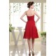 A-Line Sweetheart Knee-Length Chiffon Short Red Bridesmaid Dresses 02010241