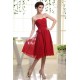 A-Line Sweetheart Knee-Length Chiffon Short Red Bridesmaid Dresses 02010241