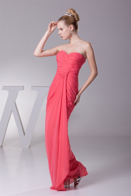 Sweetheart Sheath/Column Chiffon Long Bridesmaid Dresses 02010242 Sweetheart Sheath/Column Chiffon Long Bridesmaid Dresses 02010242