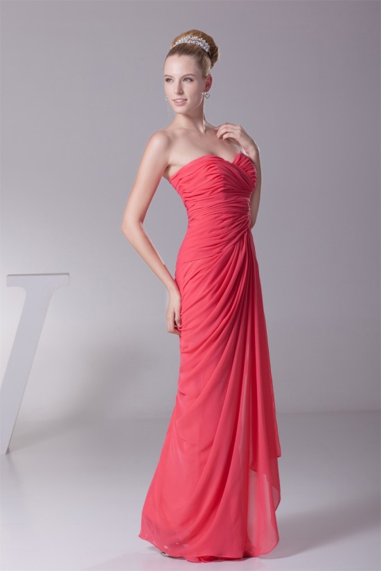 Sweetheart Sheath/Column Chiffon Long Bridesmaid Dresses 02010242 Sweetheart Sheath/Column Chiffon Long Bridesmaid Dresses 02010242