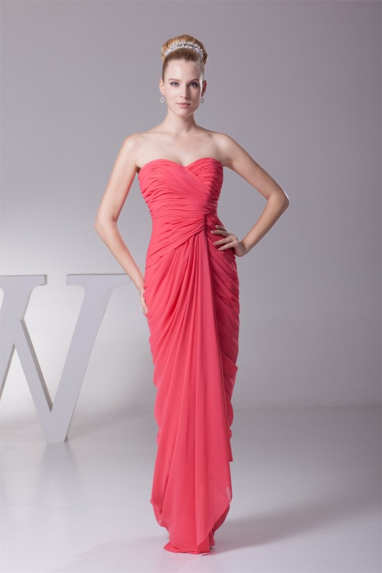 Sweetheart Sheath/Column Chiffon Long Bridesmaid Dresses 02010242 Sweetheart Sheath/Column Chiffon Long Bridesmaid Dresses 02010242