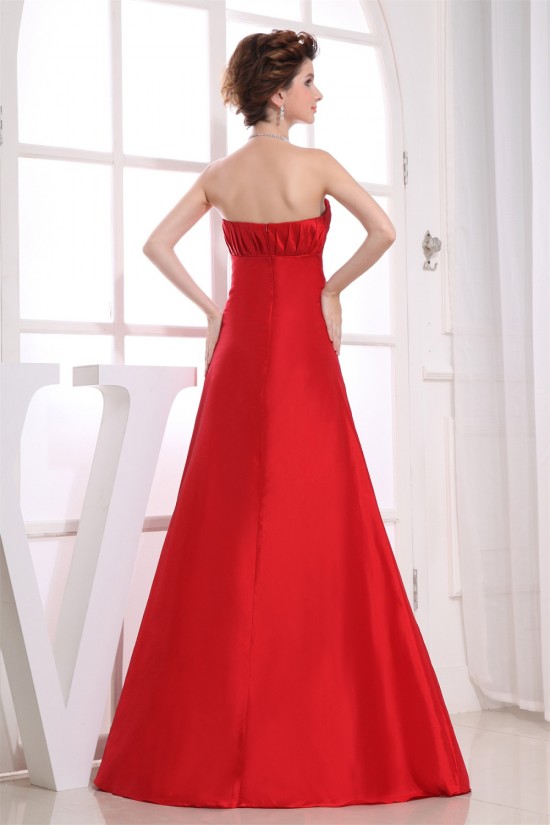 A-Line Strapless Taffeta Sleeveless Pleats Soft Long Red Bridesmaid Dresses 02010245 A-Line Strapless Taffeta Sleeveless Pleats Soft Long Red Bridesmaid Dresses 02010245
