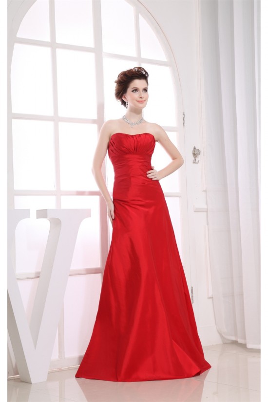 A-Line Strapless Taffeta Sleeveless Pleats Soft Long Red Bridesmaid Dresses 02010245 A-Line Strapless Taffeta Sleeveless Pleats Soft Long Red Bridesmaid Dresses 02010245