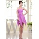 Asymmetrical Chiffon Bows Short Bridesmaid Dresses 02010256