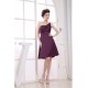 Knee-Length A-Line Criss Cross Elastic Woven Satin Short Purple Bridesmaid Dresses 02010301 Knee-Length A-Line Criss Cross Elastic Woven Satin Short Purple Bridesmaid Dresses 02010301