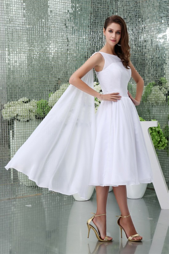 Knee-Length Chiffon A-Line Short White Bridesmaid Dresses 02010303 Knee-Length Chiffon A-Line Short White Bridesmaid Dresses 02010303