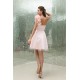 A-Line Short/Mini Sleeveless One-Shoulder Short Pink Bridesmaid Dresses 02010312 A-Line Short/Mini Sleeveless One-Shoulder Short Pink Bridesmaid Dresses 02010312