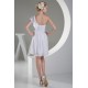 A-Line Short/Mini Sleeveless One-Shoulder Short White Bridesmaid Dresses 02010313