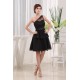 One-Shoulder A-Line Sleeveless Knee-Length One-Shoulder Short Black Bridesmaid Dresses 02010314 One-Shoulder A-Line Sleeveless Knee-Length One-Shoulder Short Black Bridesmaid Dresses 02010314