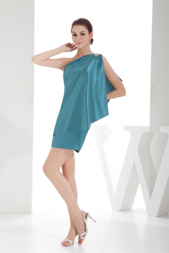 One-Shoulder Sheath/Column Short/Mini Bridesmaid Dresses 02010317 One-Shoulder Sheath/Column Short/Mini Bridesmaid Dresses 02010317