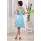 A-Line Sleeveless Ruffles Knee-Length Halter Short Blue Bridesmaid Dresses 02010322 A-Line Sleeveless Ruffles Knee-Length Halter Short Blue Bridesmaid Dresses 02010322