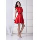 Scoop Short/Mini Ruffles A-Line Capped Sleeves Bridesmaid Dresses 02010336