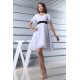 A-Line V-Neck Short/Mini Short Sleeves White Chiffon Bridesmaid Dresses 02010352