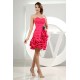 Sleeveless Taffeta Handmade Flowers A-Line Best Bridesmaid Dresses 02010371