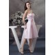 A-Line Strapless Soft Satin Handmade Flowers Short Pink Bridesmaid Dresses 02010374 A-Line Strapless Soft Satin Handmade Flowers Short Pink Bridesmaid Dresses 02010374