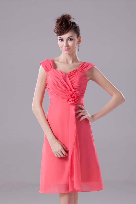 Sweetheart Chiffon Knee-Length Short Bridesmaid Dresses 02010380 Sweetheart Chiffon Knee-Length Short Bridesmaid Dresses 02010380