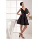 A-Line Handmade Flowers Short/Mini Sleeveless Short Black Bridesmaid Dresses 02010411 A-Line Handmade Flowers Short/Mini Sleeveless Short Black Bridesmaid Dresses 02010411