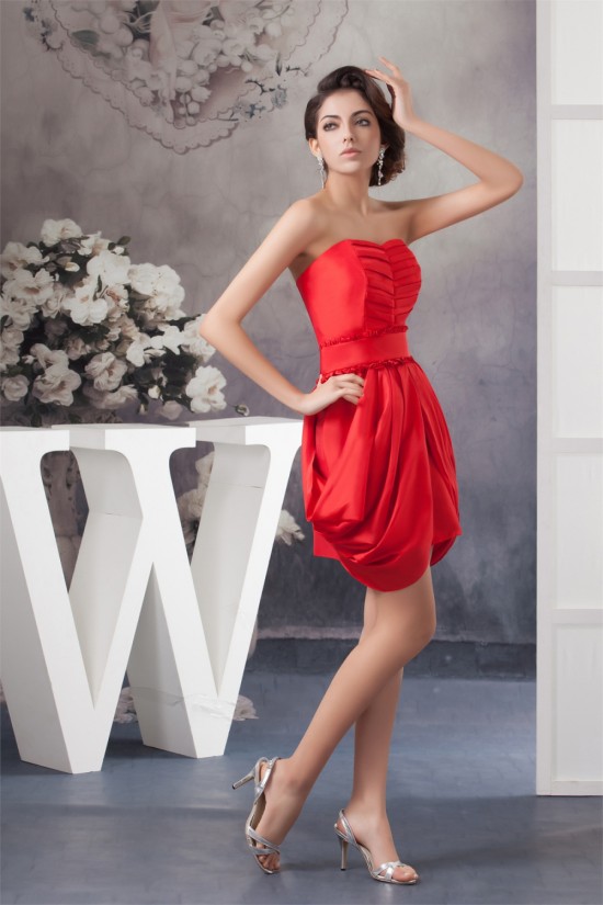 Ruffles Sleeveless Sweetheart Short Red Bridesmaid Dresses 02010420 Ruffles Sleeveless Sweetheart Short Red Bridesmaid Dresses 02010420