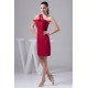 Sheath/Column Sleeveless Chiffon One-Shoulder Short Bridesmaid Dresses 02010424