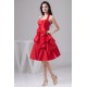 Taffeta Bows Halter A-Line Knee-Length Short Red Bridesmaid Dresses 02010446 Taffeta Bows Halter A-Line Knee-Length Short Red Bridesmaid Dresses 02010446