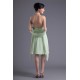 A-Line Chiffon Ruffles Halter Short Bridesmaid Dresses 02010451