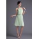 A-Line Chiffon Ruffles Halter Short Bridesmaid Dresses 02010451